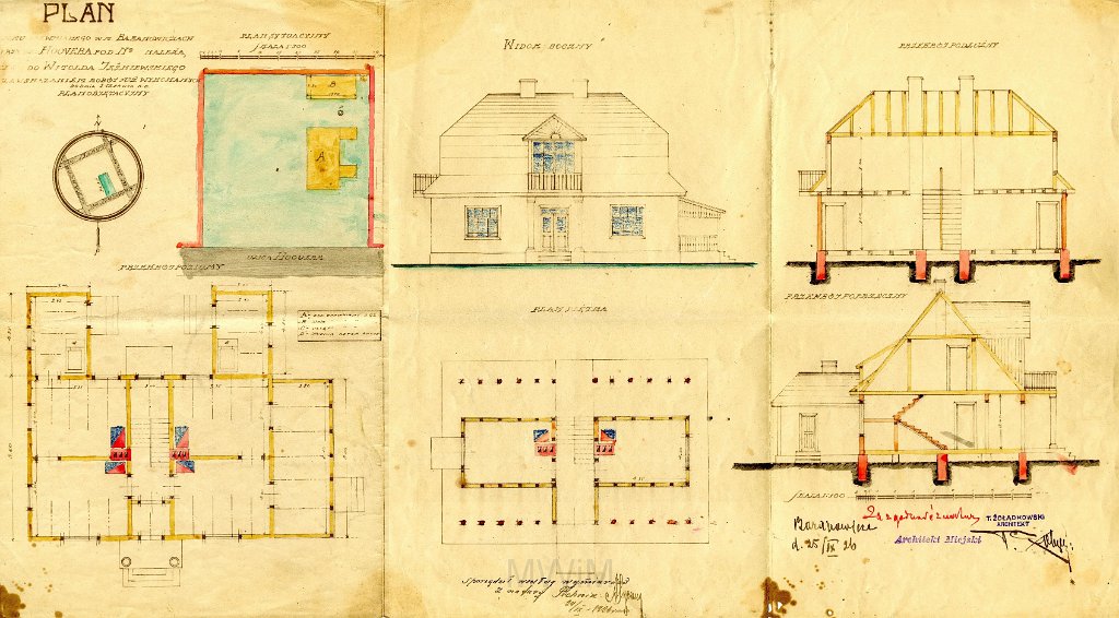 KKE 4590.jpg - Dok. Projekt domu ks. Witolda Jeżniewskiego w Baranowiczach (wykonany 1 VI 1926 r.), Baranowicze, 25 IX 1926 r.